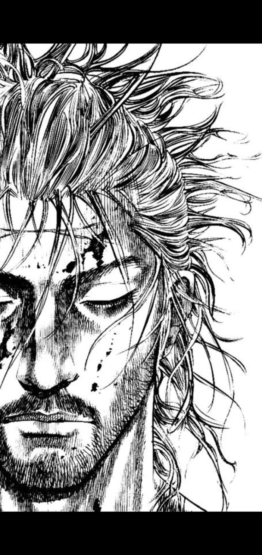 Guts Berserk Manga Portrait Black and White Illustration, Vagabond, art, face, manga, anime HD phone wallpaper