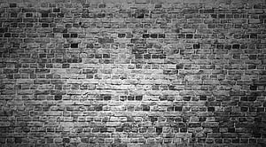 Vintage Black And White Brick Wall Texture Background HD wallpaper