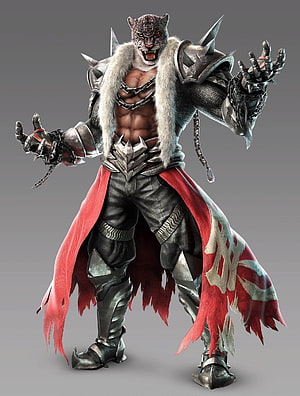Armor King character render from Tekken 7 in spiked armor and red cape HD phone wallpaper
