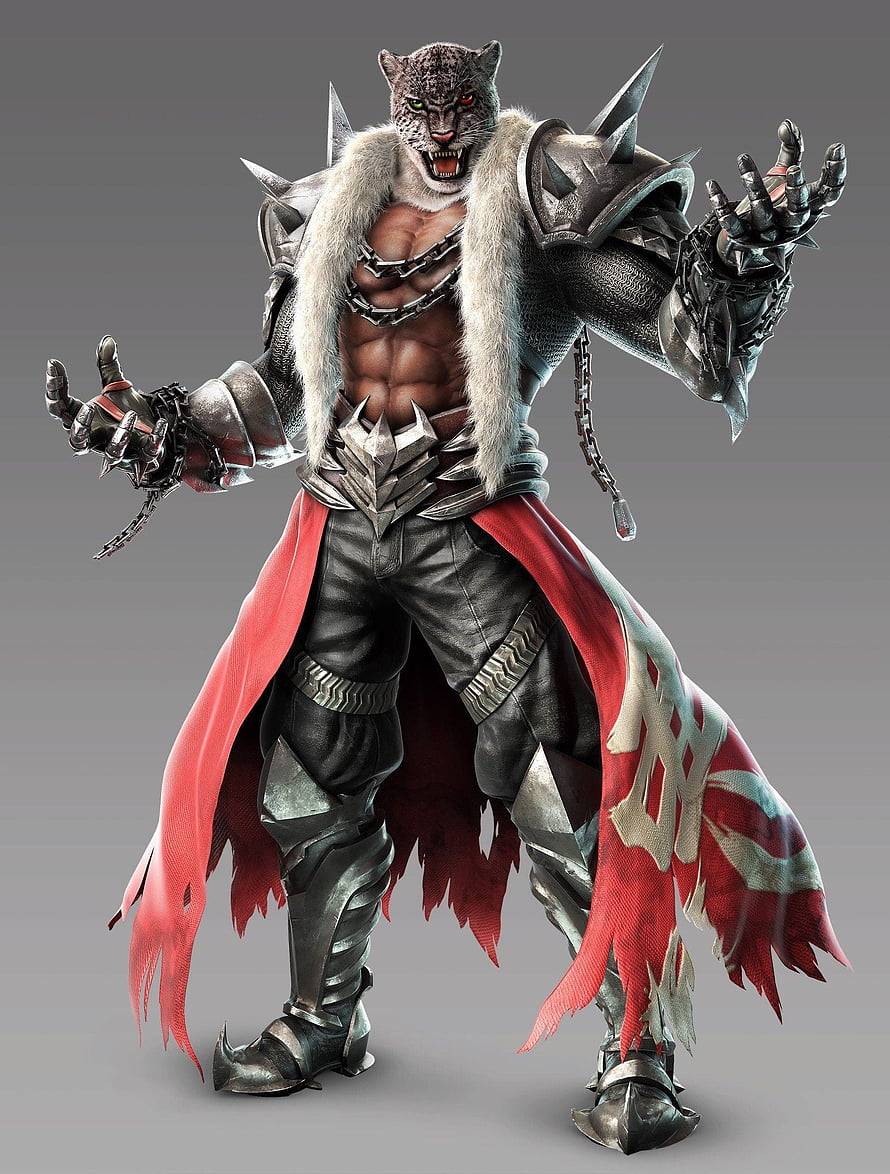 Armor King character render from Tekken 7 in spiked armor and red cape HD phone wallpaper