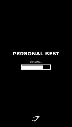 Personal Best Loading Bar Minimalist Black and White Motivational Wallpaper HD phone wallpaper