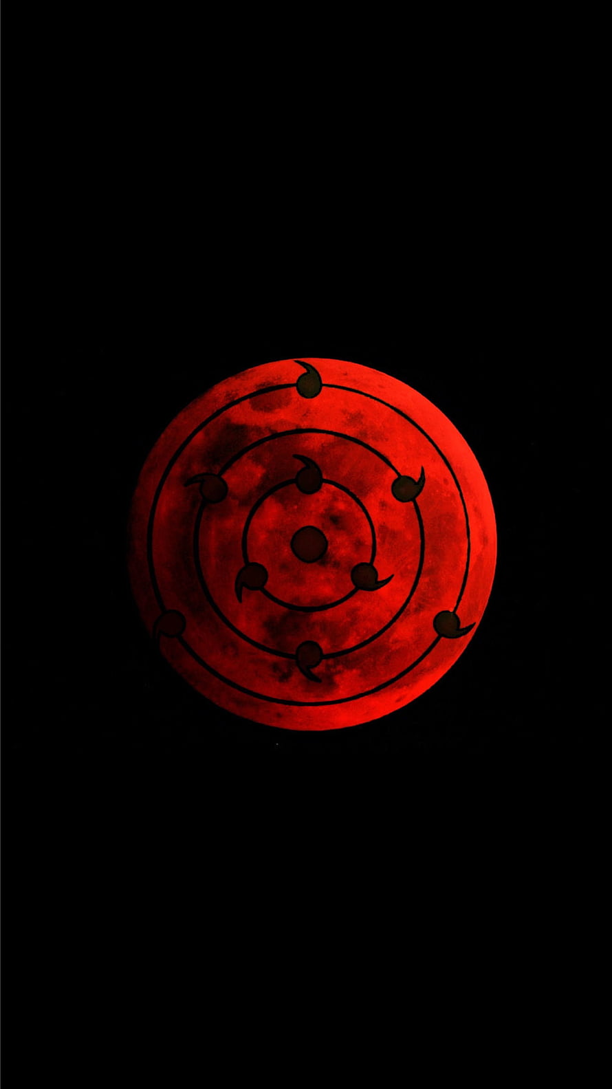 Naruto Infinite Tsukuyomi Red Moon Eye Symbol Anime Wallpaper HD phone wallpaper