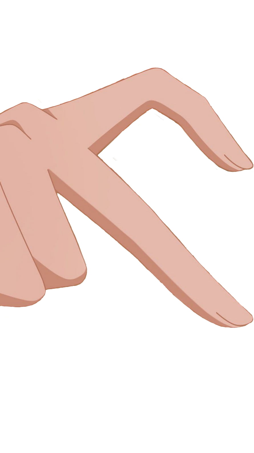 Anime Style Hand Forming Half Heart Gesture on White Background HD phone wallpaper