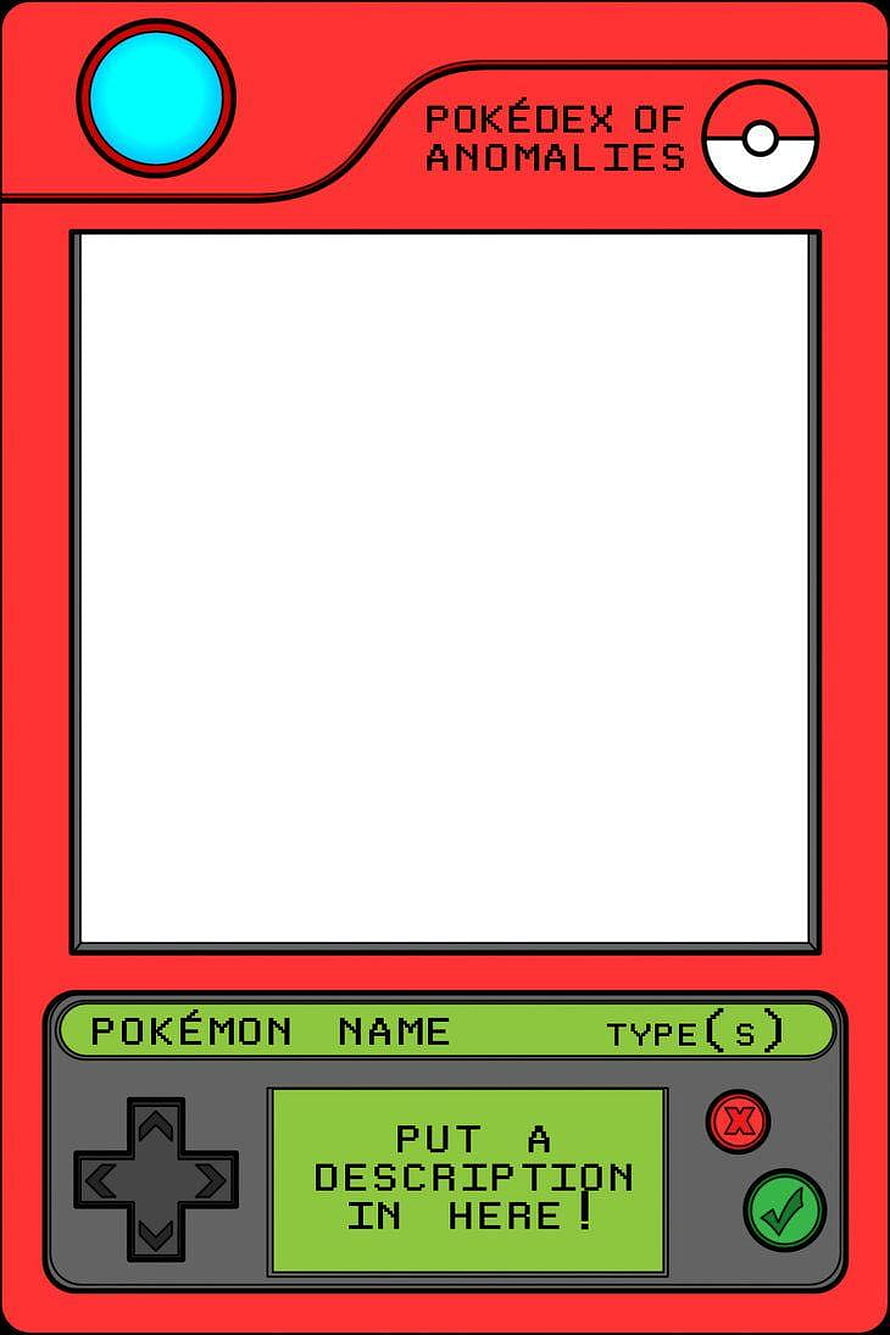 Red Pokédex of Anomalies Template with Blank Screen and Control Panel HD phone wallpaper