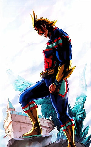 All Might Heroic Stance in My Hero Academia Comic Art HD phone wallpaper