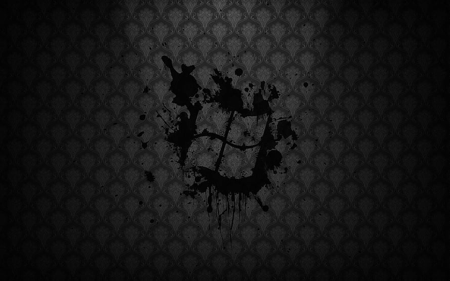Dark Grunge Ink Splash on Black Damask Pattern Background HD wallpaper
