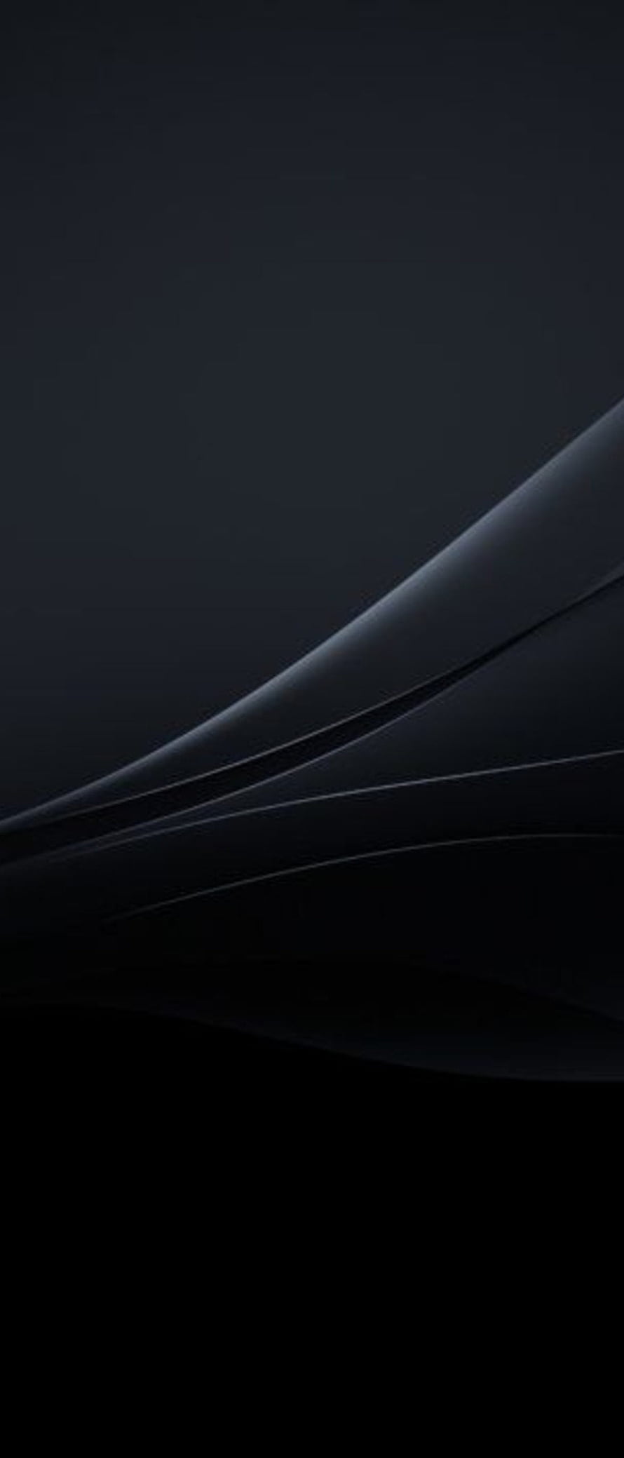 Minimalist Dark Abstract Curves and Flowing Lines on Black Background HD phone wallpaper