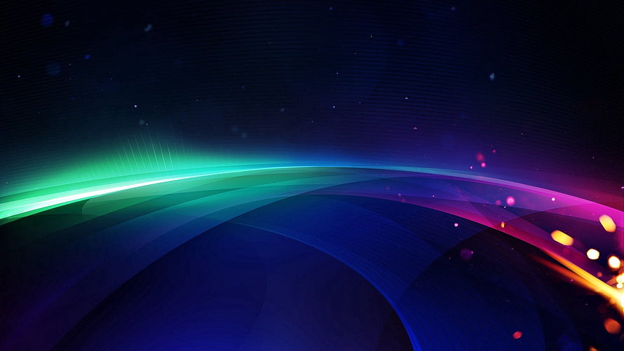 Vibrant Abstract Light Trails with Neon Green and Purple Glows on a Dark Background HD wallpaper