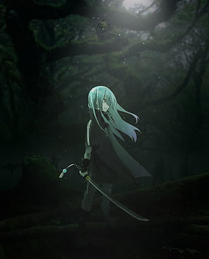 Rimuru Tempest from Tensei Shitara Slime Datta Ken in a Dark Forest HD phone wallpaper