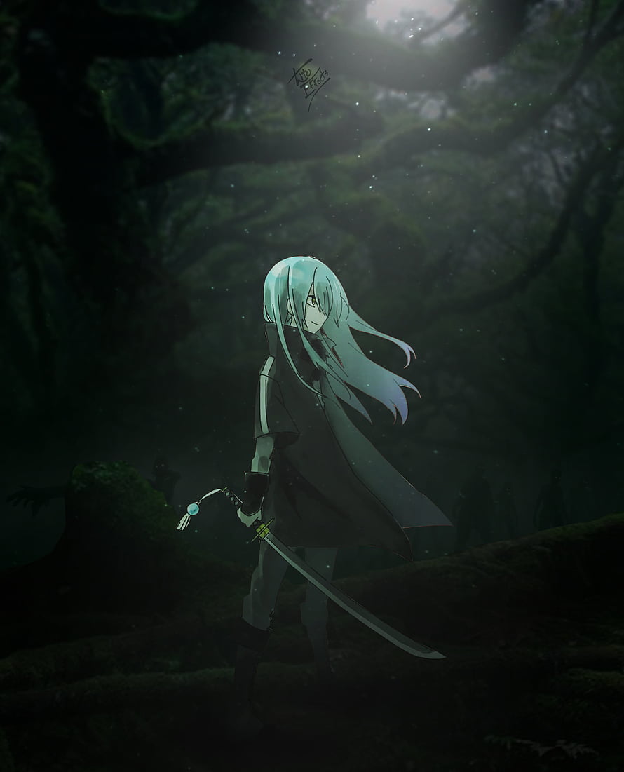 Rimuru Tempest from Tensei Shitara Slime Datta Ken in a Dark Forest HD phone wallpaper
