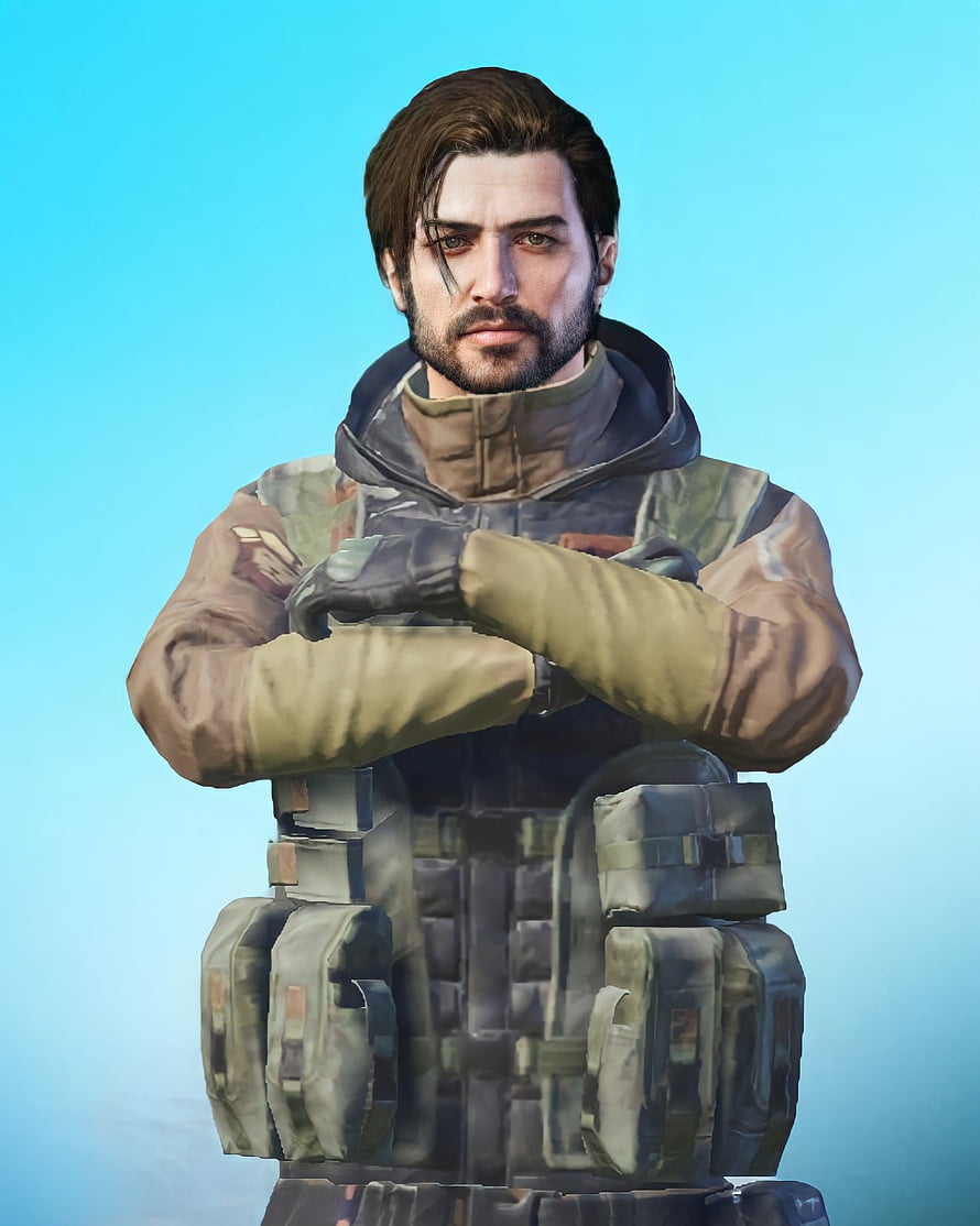 PUBG Andy Character Portrait in Tactical Gear with Crossed Arms HD phone wallpaper