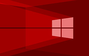 Windows 10 Red Geometric Abstract Minimalist Desktop Background HD wallpaper