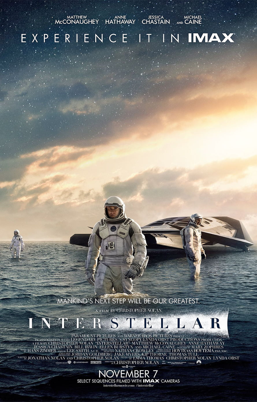 Interstellar Movie Poster Featuring Astronauts Walking Through Water Near Spaceship HD phone wallpaper
