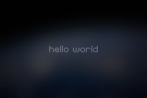 Hello World Pixel Art Text on Dark Blue Gradient Background HD wallpaper