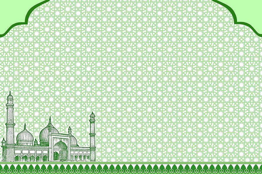 Green Islamic Mosque Vector Illustration With Geometric Pattern Background HD wallpaper