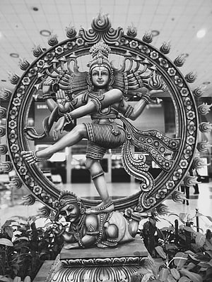 Nataraja Shiva Statue Dancing in Cosmic Fire Ring HD phone wallpaper