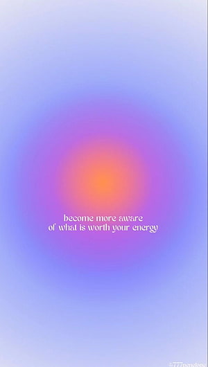 Aura Aesthetic Gradient Glow with Motivational Quote on Soft Lavender Background HD phone wallpaper