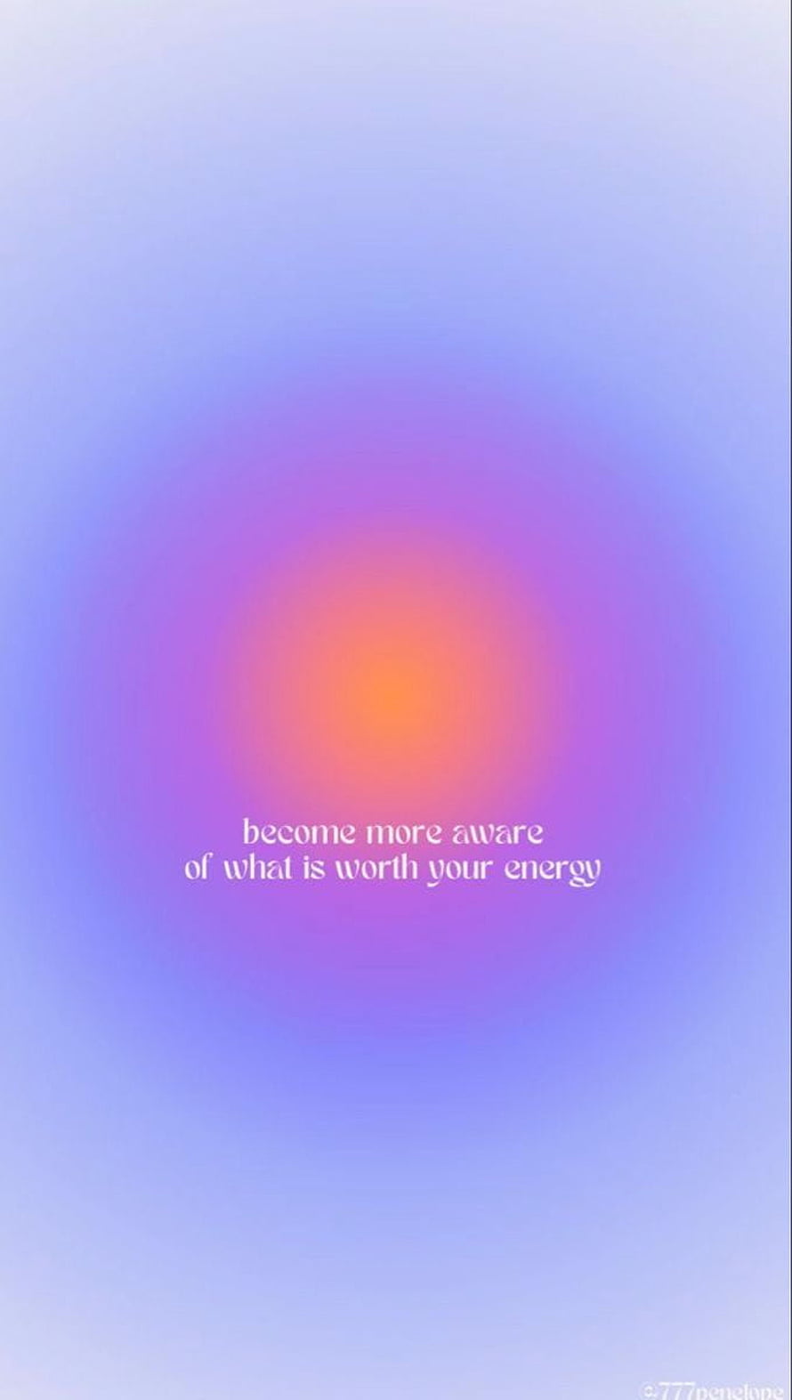 Aura Aesthetic Gradient Glow with Motivational Quote on Soft Lavender Background HD phone wallpaper