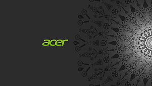 Acer Brand Logo on Dark Background with Abstract Technology Icons and Light Bulb Patterns HD wallpaper