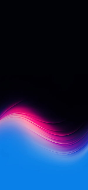 Abstract Dark Gradient with Flowing Neon Pink and Blue Waves on Black Background HD phone wallpaper