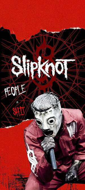 Slipknot Corey Taylor Live Performance in Iconic Mask and Red Jacket HD phone wallpaper