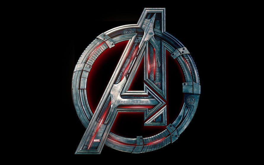 Avengers Assemble 2015 Metallic Logo Wallpaper HD wallpaper