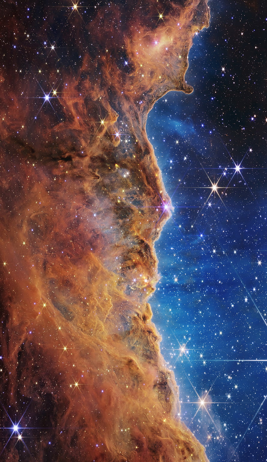 Pillars of Creation Nebula Space Wallpaper with Stars and Cosmic Dust HD phone wallpaper