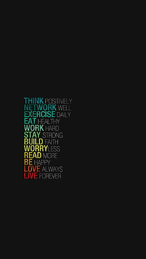 Minimalist Motivational Quote Typography on Black Background HD phone wallpaper