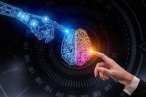 Artificial Intelligence and Human Brain Interaction Concept with Robotic Hand, The Pentagon Promises to Use Artificial Intelligence For Good, Not Evil. Artificial intelligence, Machine learning, Ai artificial intelligence, Military Intelligence HD wallpaper