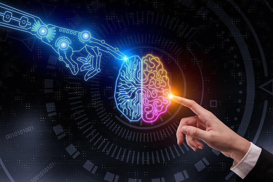 Artificial Intelligence and Human Brain Interaction Concept with Robotic Hand, The Pentagon Promises to Use Artificial Intelligence For Good, Not Evil. Artificial intelligence, Machine learning, Ai artificial intelligence, Military Intelligence HD wallpaper