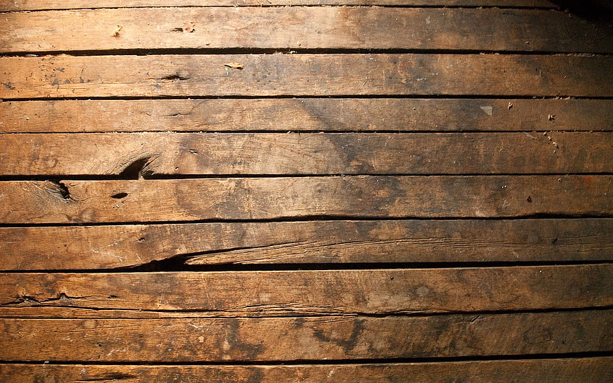 Weathered Horizontal Wooden Planks with Natural Grain and Rustic Texture HD wallpaper