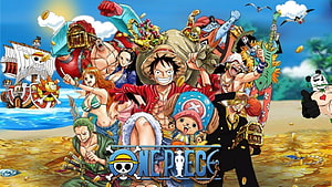 One Piece Straw Hat Pirates Treasure Beach Party Wallpaper HD wallpaper