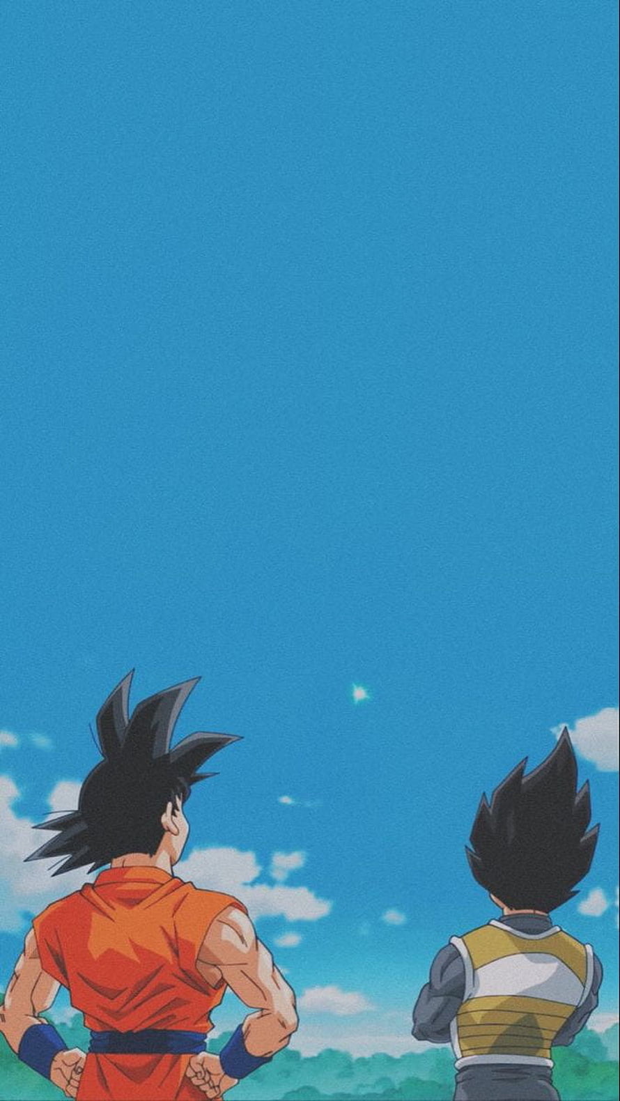 Goku and Gohan Looking Up at the Sky Dragon Ball Z Anime Wallpaper HD phone wallpaper