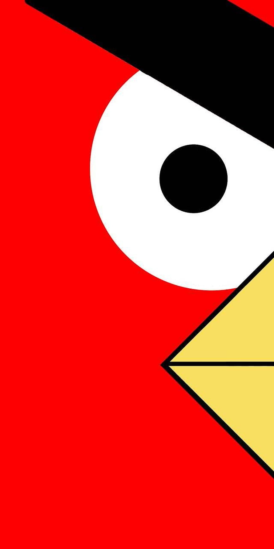 Red Bird Character Close-Up Vector Art Wallpaper HD phone wallpaper