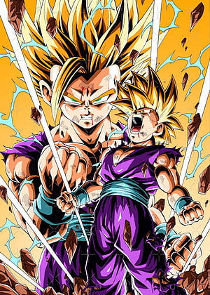 Son Gohan Super Saiyan 2 Dragon Ball Super Anime Artwork HD phone wallpaper