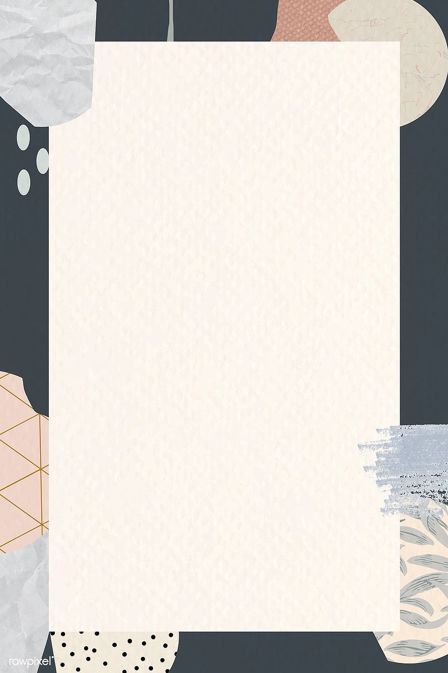 Minimalist Abstract Geometric Frame with Textured Paper Elements on Dark Slate Background HD phone wallpaper