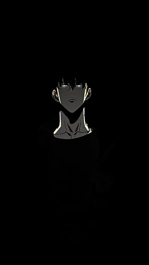 Dark Anime Male Character Portrait in Shadows HD phone wallpaper