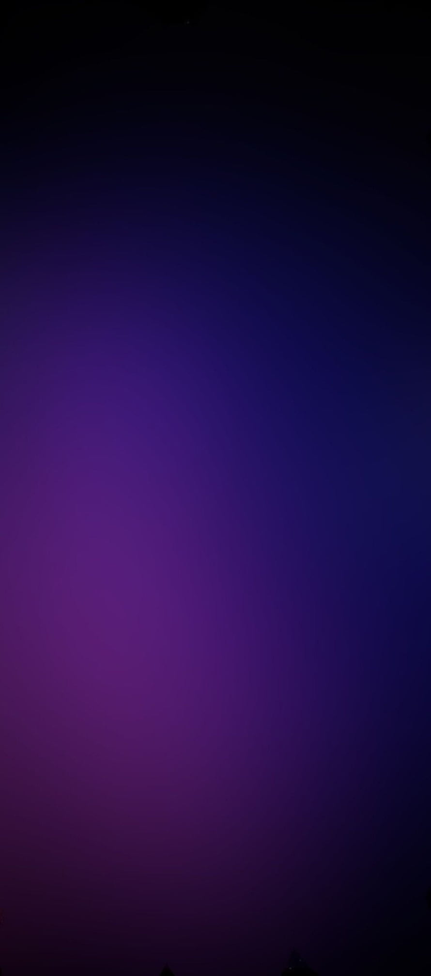 Deep Purple Gradient Sky with Faint Starlight and Dark Horizon Silhouette HD phone wallpaper