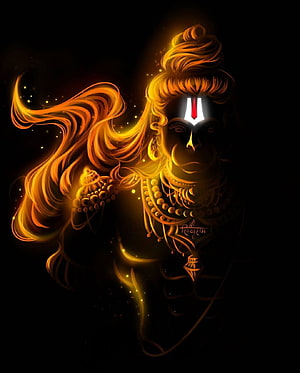 Glowing Lord Shiva Portrait with Golden Hair and Rudraksha Beads HD phone wallpaper