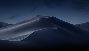Serene Night Sand Dunes Under Starry Sky HD wallpaper
