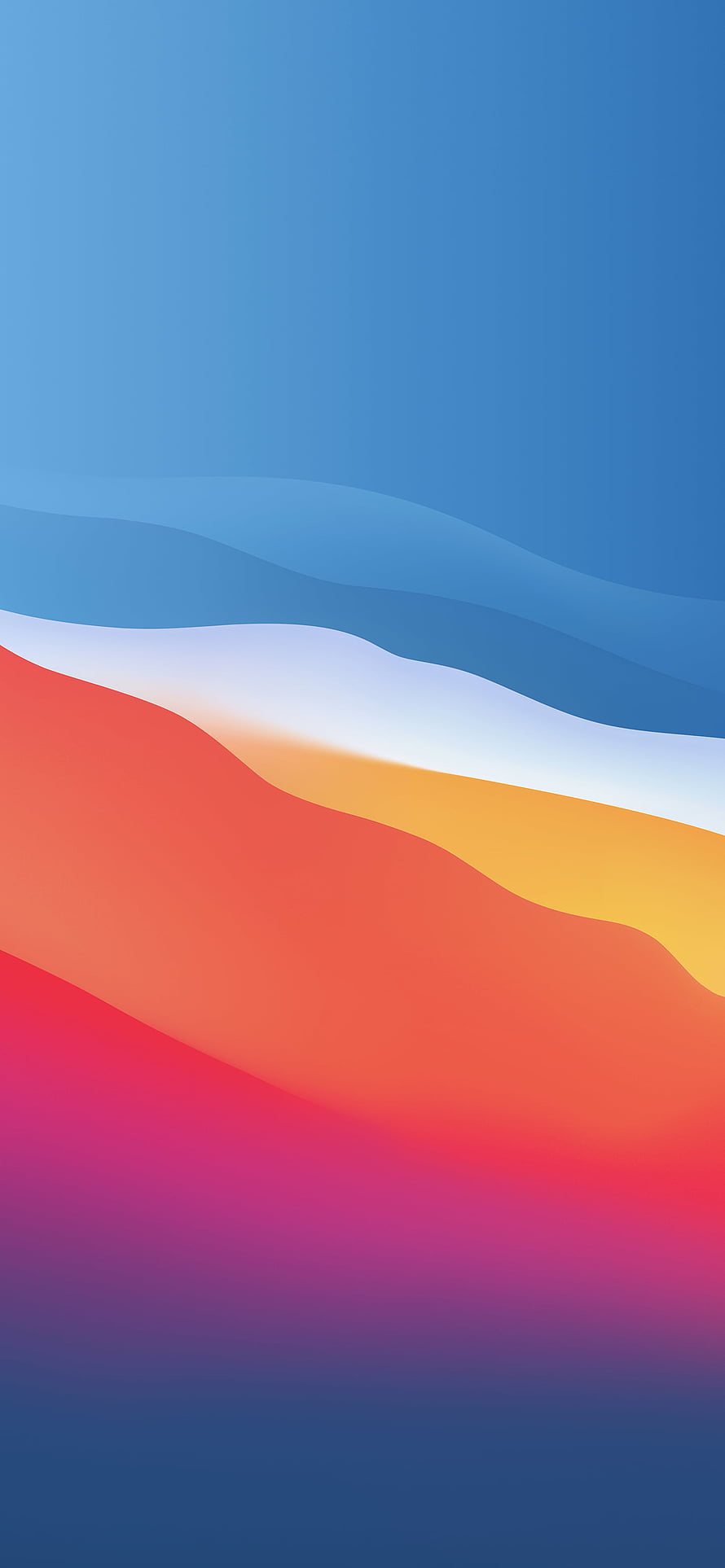 Abstract Gradient Waves Wallpaper With Blue Orange And Pink Hues HD phone wallpaper