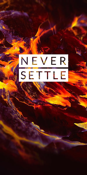 OnePlus Never Settle Lava Texture Wallpaper with Fiery Orange and Purple Abstract Design HD phone wallpaper