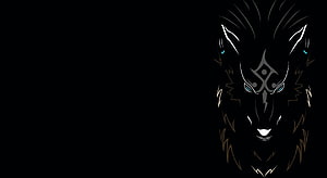 Wolf Link from The Legend of Zelda Twilight Princess Minimalist Line Art HD wallpaper