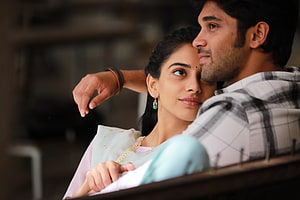 Allu Arjun and Rashmika Mandanna in a Romantic Scene from Pushpa 2 The Rule, Adithya Varma Latest, Adithya Varma Love HD wallpaper