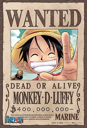 Monkey D. Luffy Wanted Poster One Piece Anime Character Illustration HD phone wallpaper