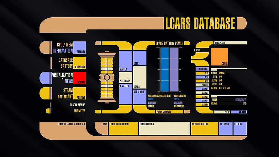 Star Trek LCARS Database Interface Design with Retro Futuristic Console Layout HD wallpaper