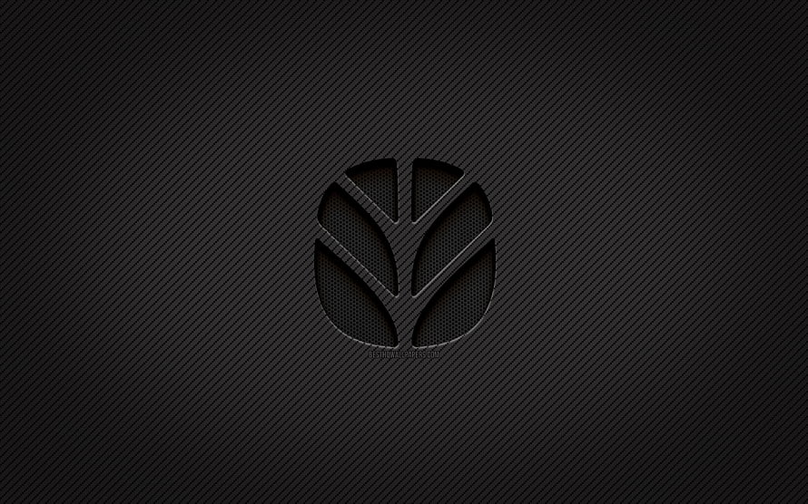 New Holland Carbon Fiber Logo on Dark Textured Background HD wallpaper