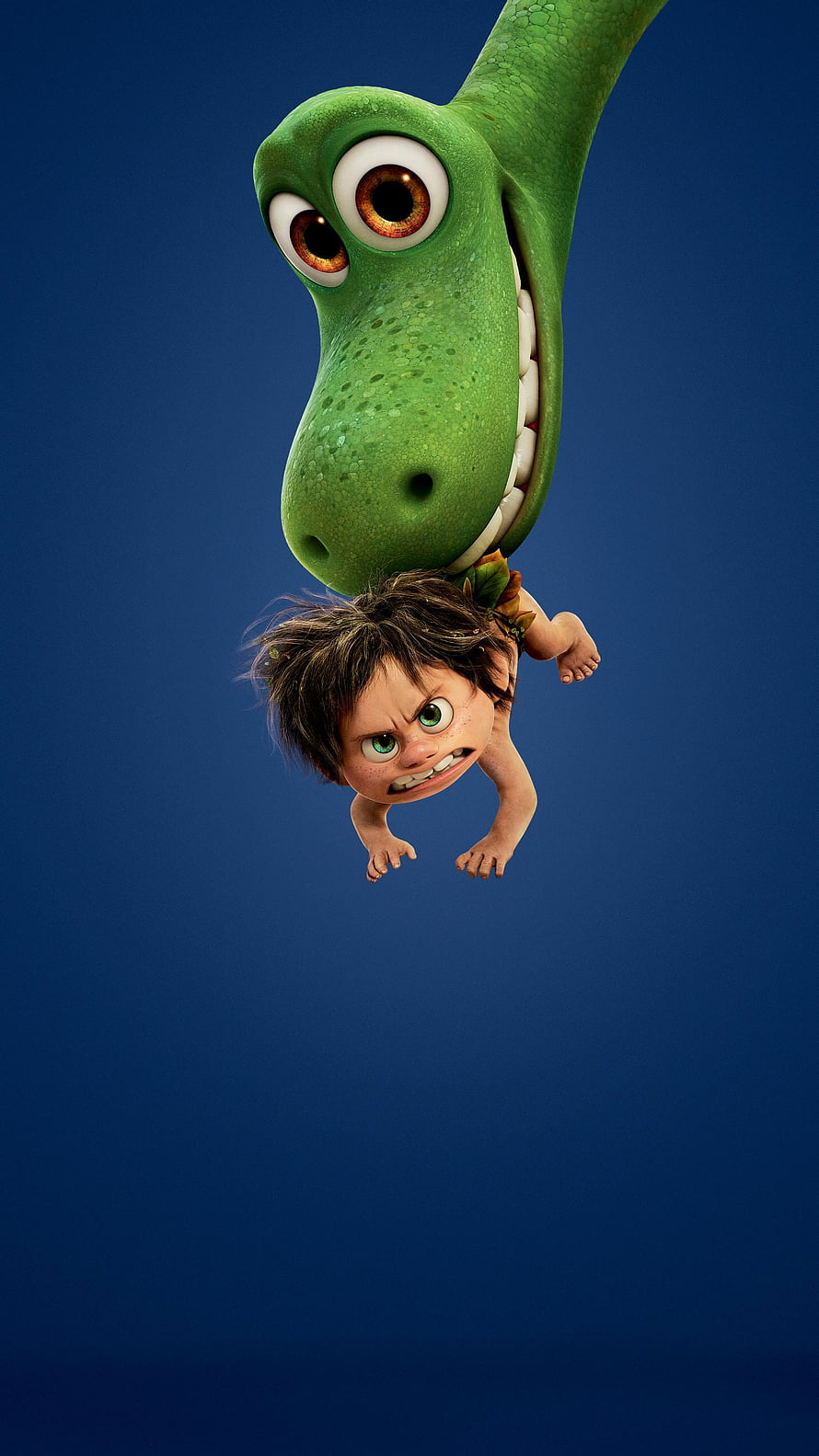 The Good Dinosaur Movie Poster Featuring Arlo and Spot Hanging Upside Down HD phone wallpaper