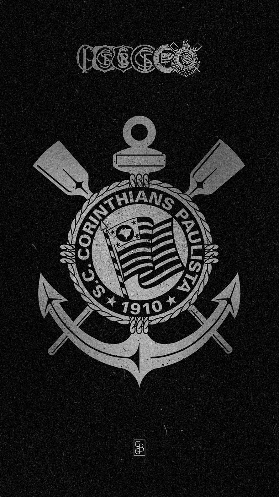 Corinthians Paulista Soccer Club Crest Wallpaper HD phone wallpaper