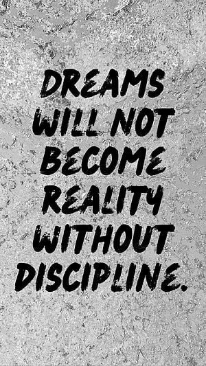 Motivational Quote About Discipline And Dreams On Textured Concrete Background HD phone wallpaper